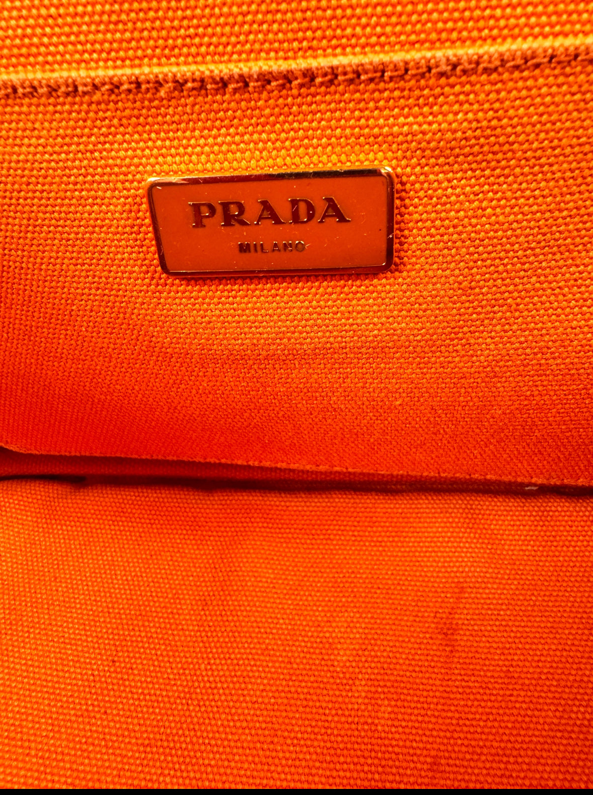 PRADA - Canapa Small Tote (Orange)