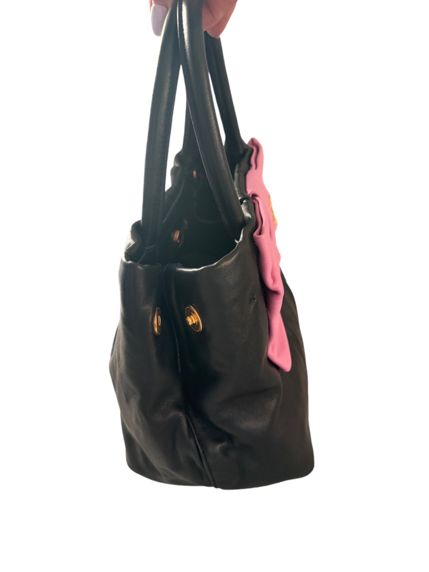 PRADA Leather Fiocco Tote Bags