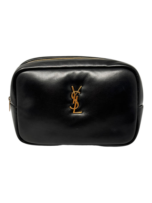 Yves Saint Laurent Lambskin Leather Cosmetic Bag