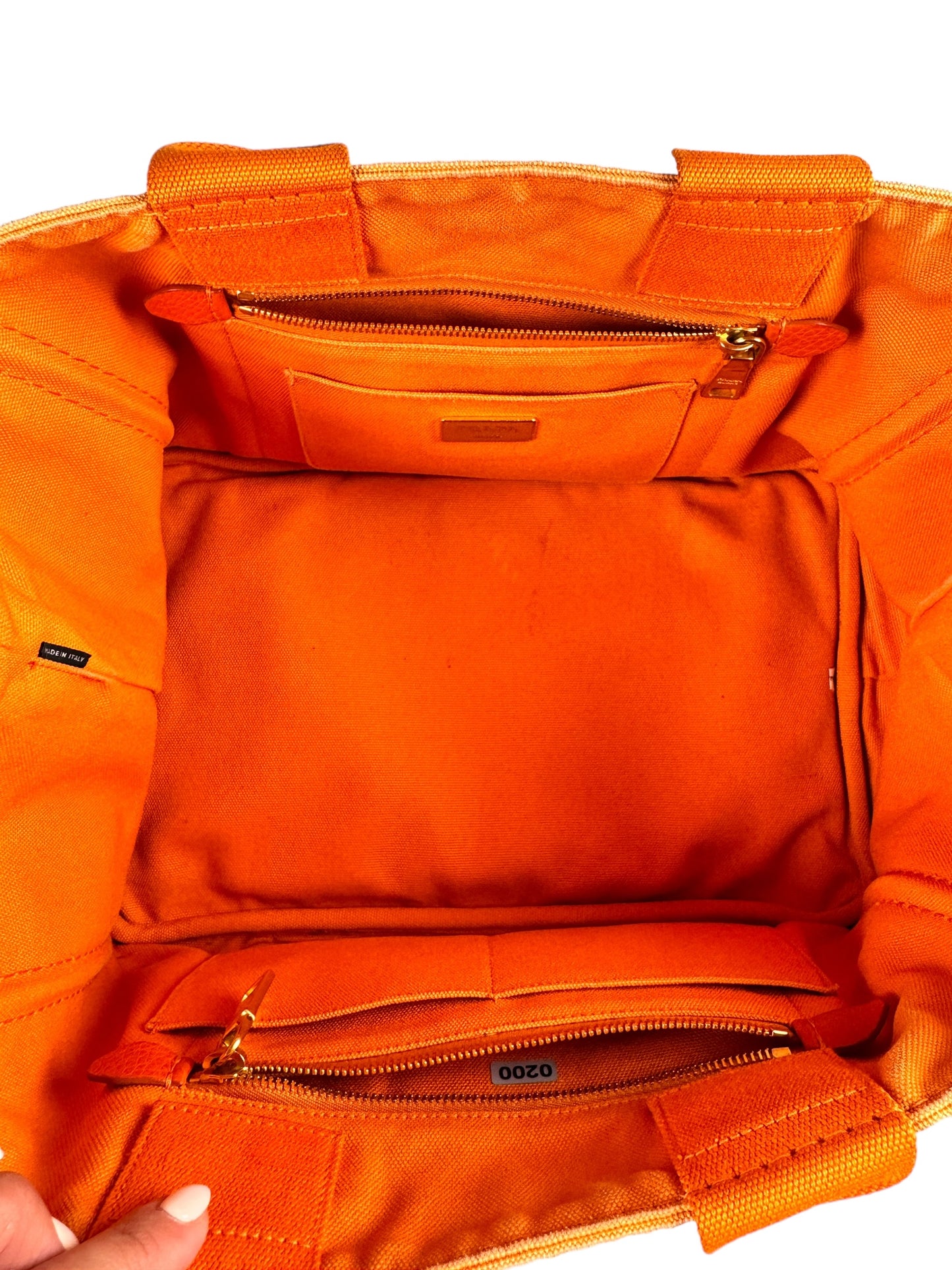 PRADA - Canapa Small Tote (Orange)