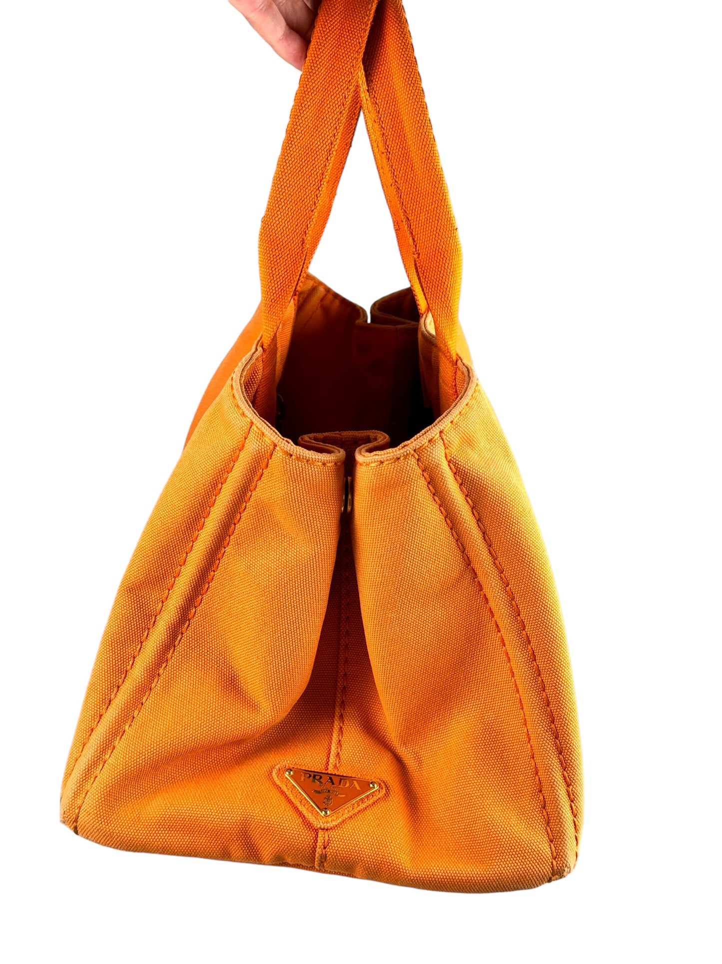 PRADA - Canapa Small Tote (Orange)