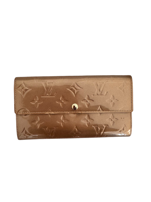 Louis Vuitton Monogram Vernis Wallet (Gold/Brown)