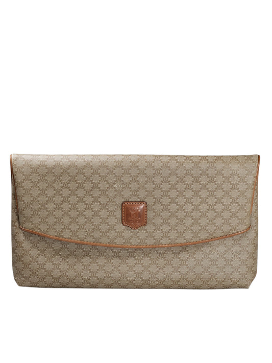 Celine Macadam Coated Canvas Clutch Bag