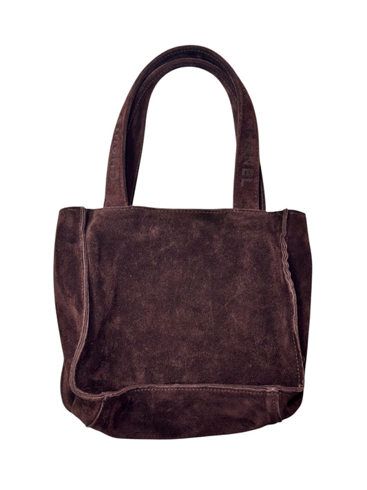 Chanel Vintage Suede Mini Tote (Brown) 1996-1997