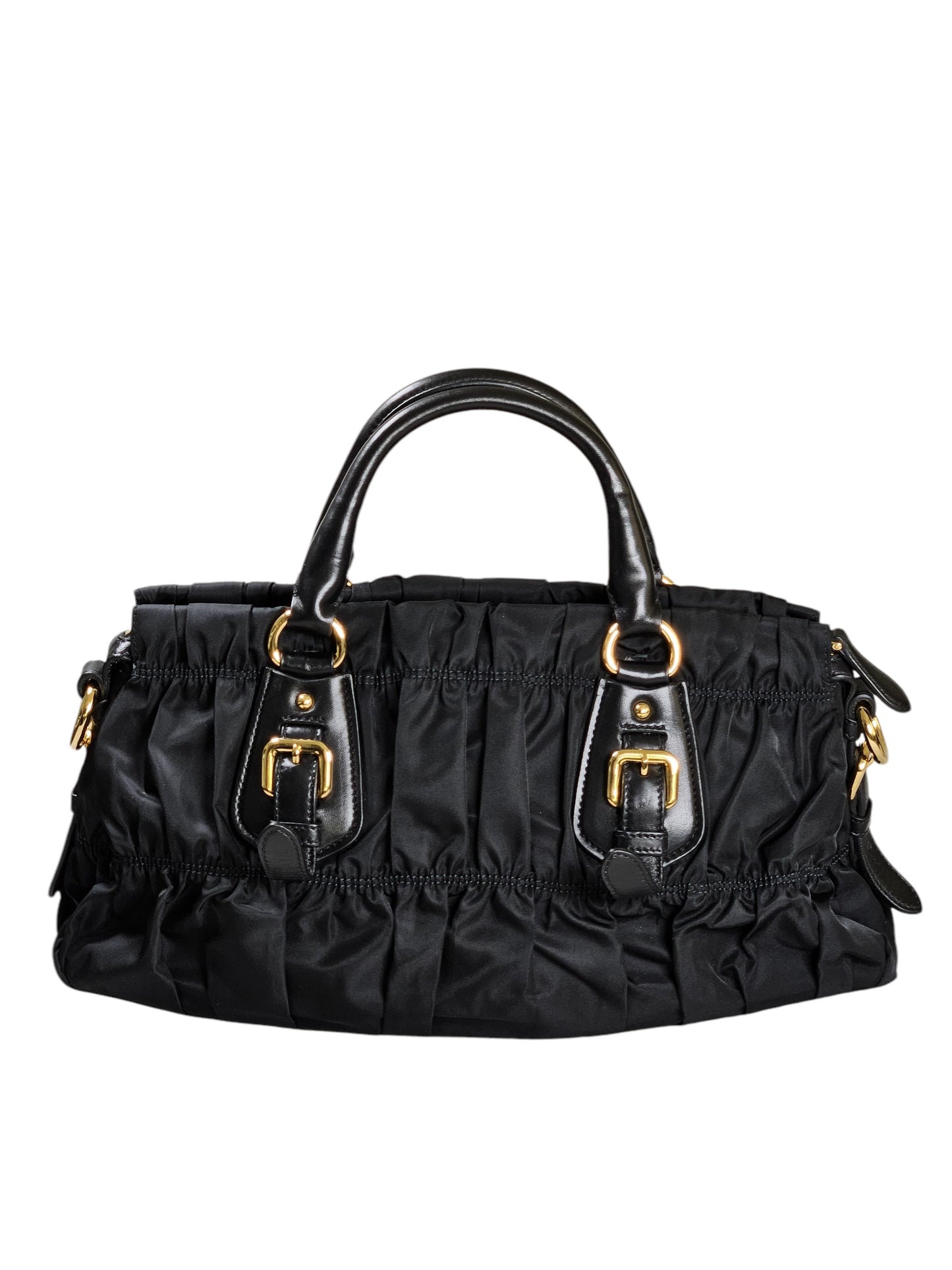 Prada Tessuto Gaufre Tote 2Way (Black)