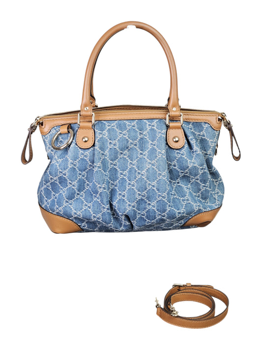 Gucci Denim Sukey 2 way Handbag