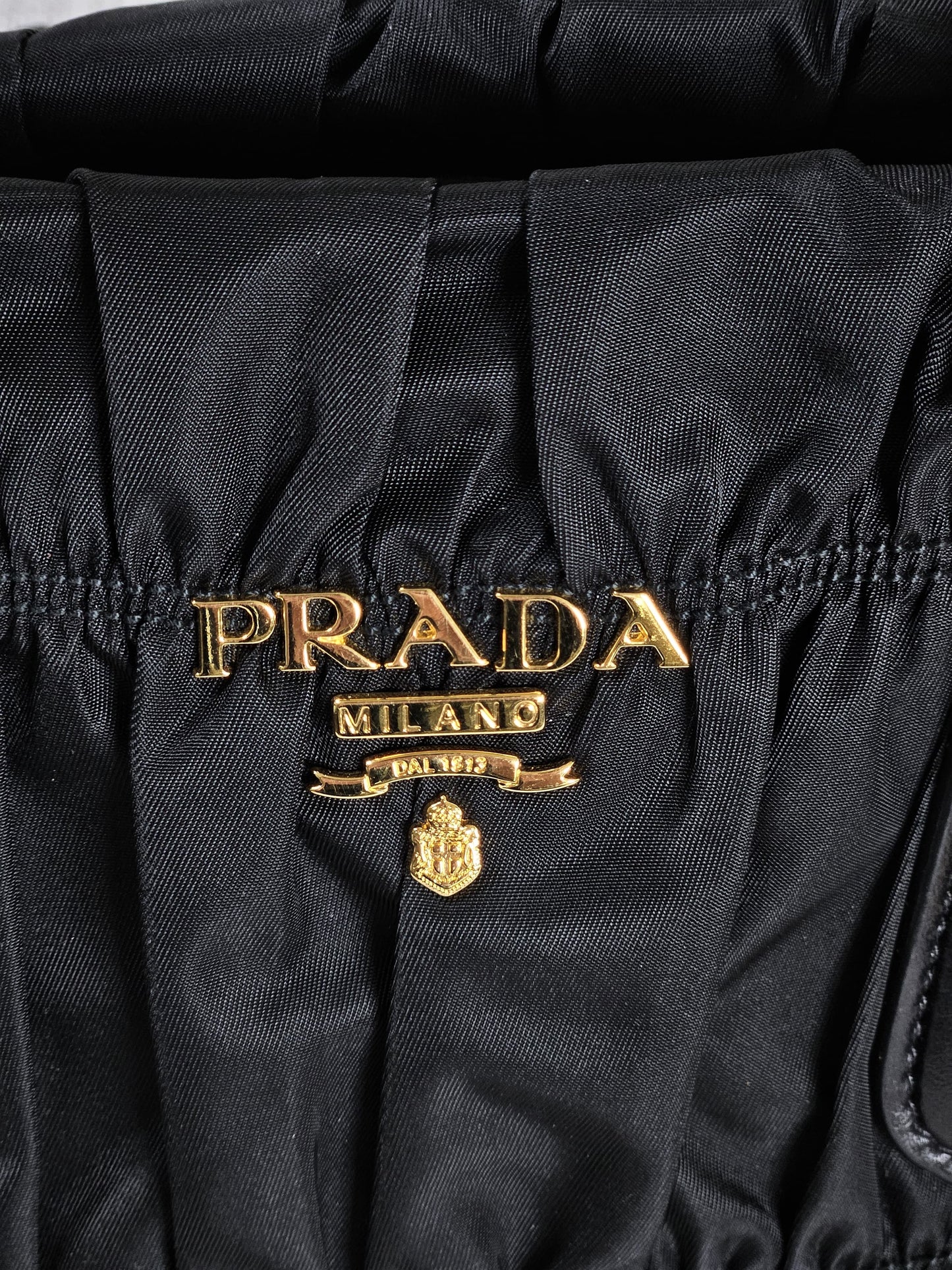 Prada Tessuto Gaufre Tote 2Way (Black)